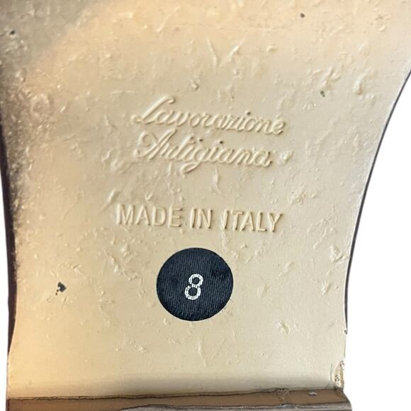 CHARLES DAVID Ama Robin Egg Blue/White Minimalist Made in Italy Flat Sandal Sz 8 - Picture 6 of 7